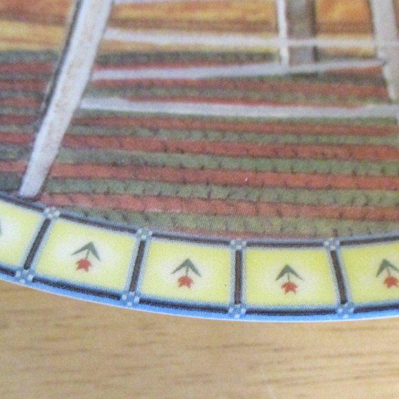 1991 Edwin M Knowles Cozy Country Corners Table Trouble Cat Plate Ltd Edition - Picture 6 of 10